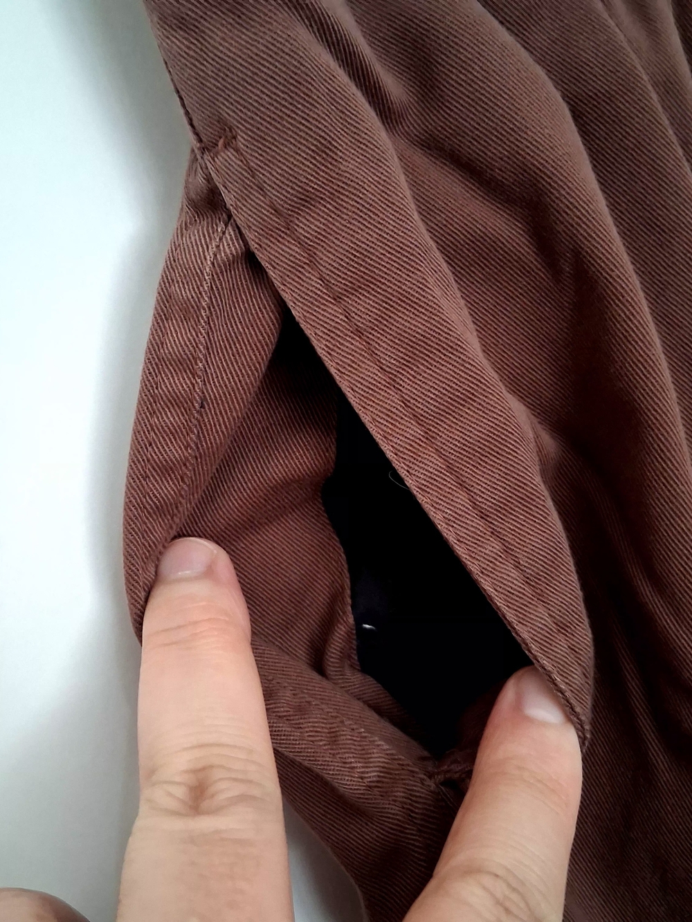 BASIC EDITIONS Brown Straight-Leg Elastic Waist Pant Size Large - Picture 6 of 10